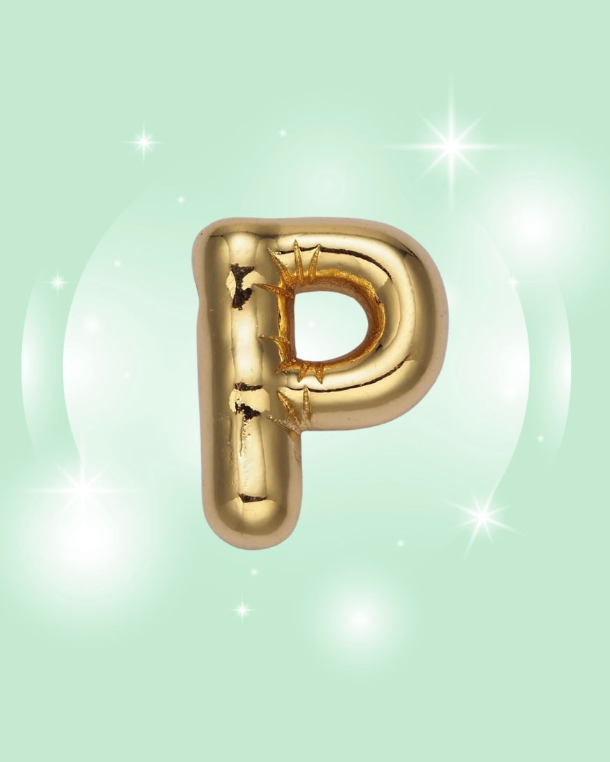 GOLD BUBBLE INITIAL NECKLACE