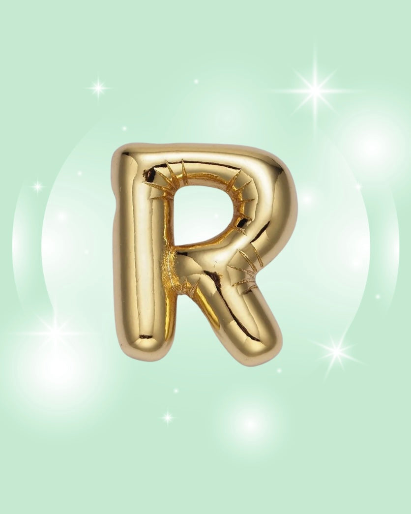 GOLD BUBBLE INITIAL NECKLACE