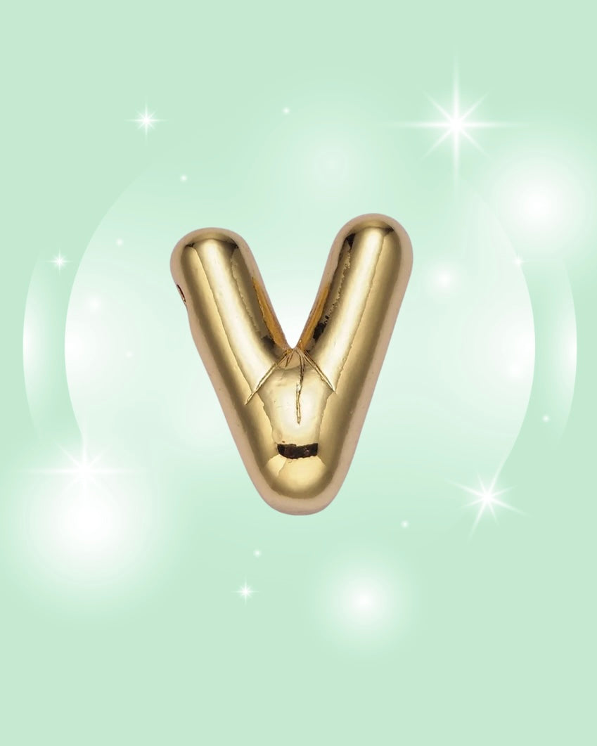GOLD BUBBLE INITIAL NECKLACE