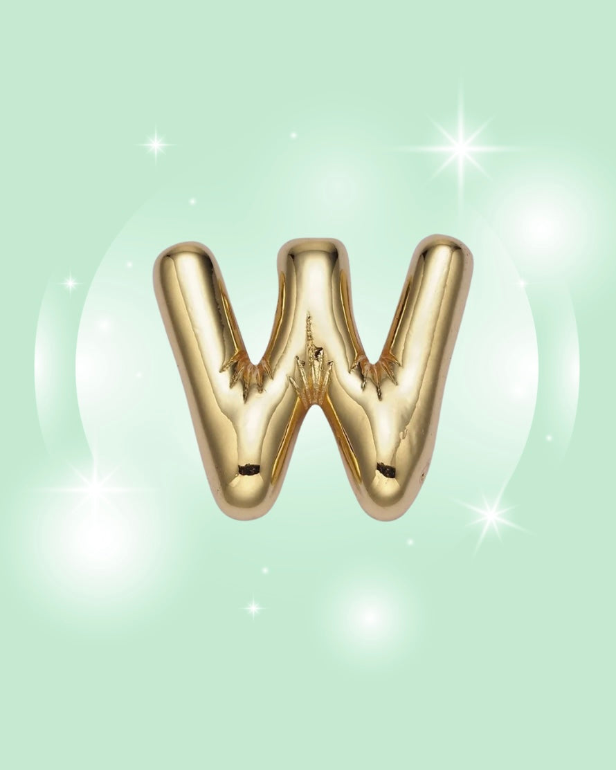 GOLD BUBBLE INITIAL NECKLACE