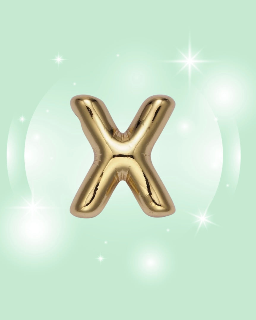 GOLD BUBBLE INITIAL NECKLACE