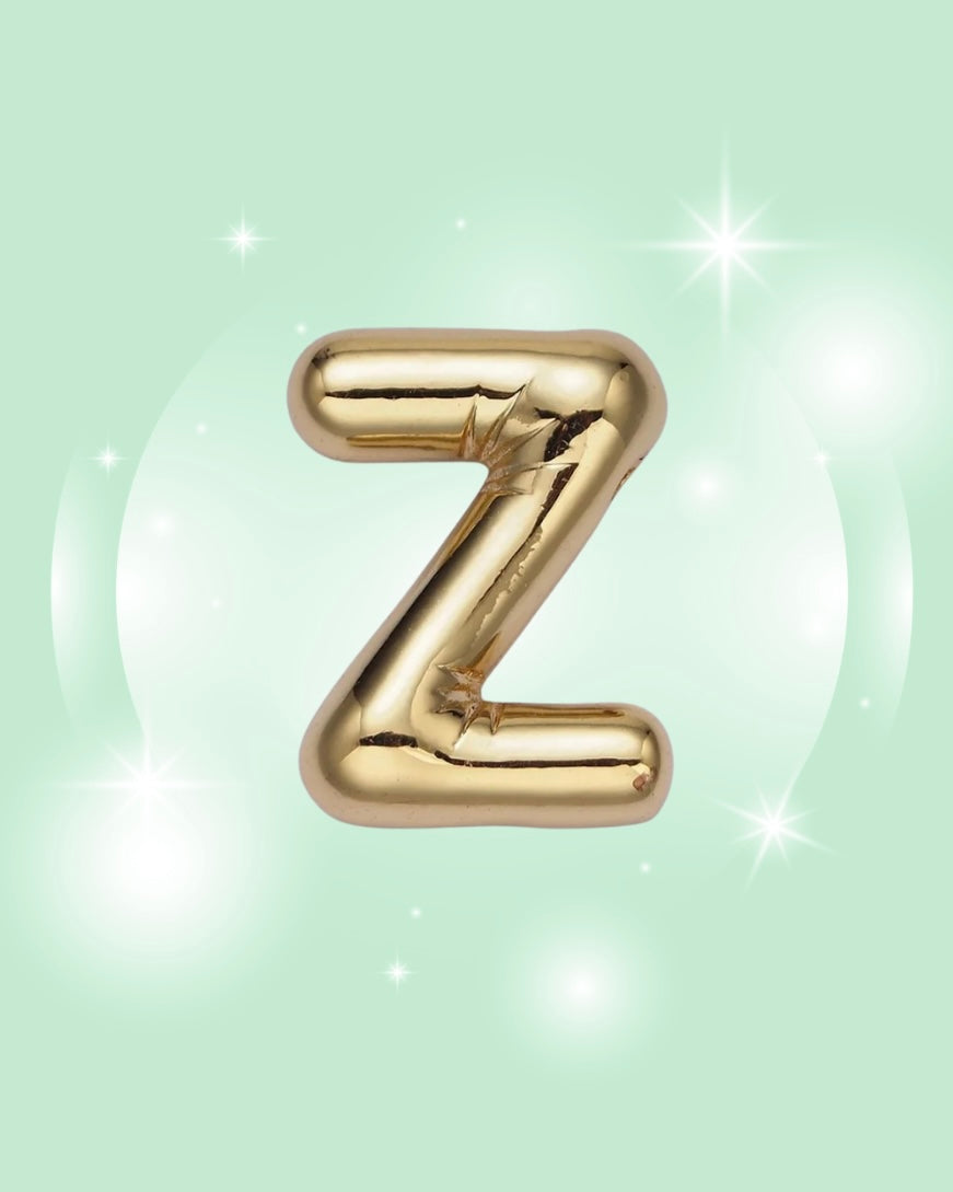 GOLD BUBBLE INITIAL NECKLACE