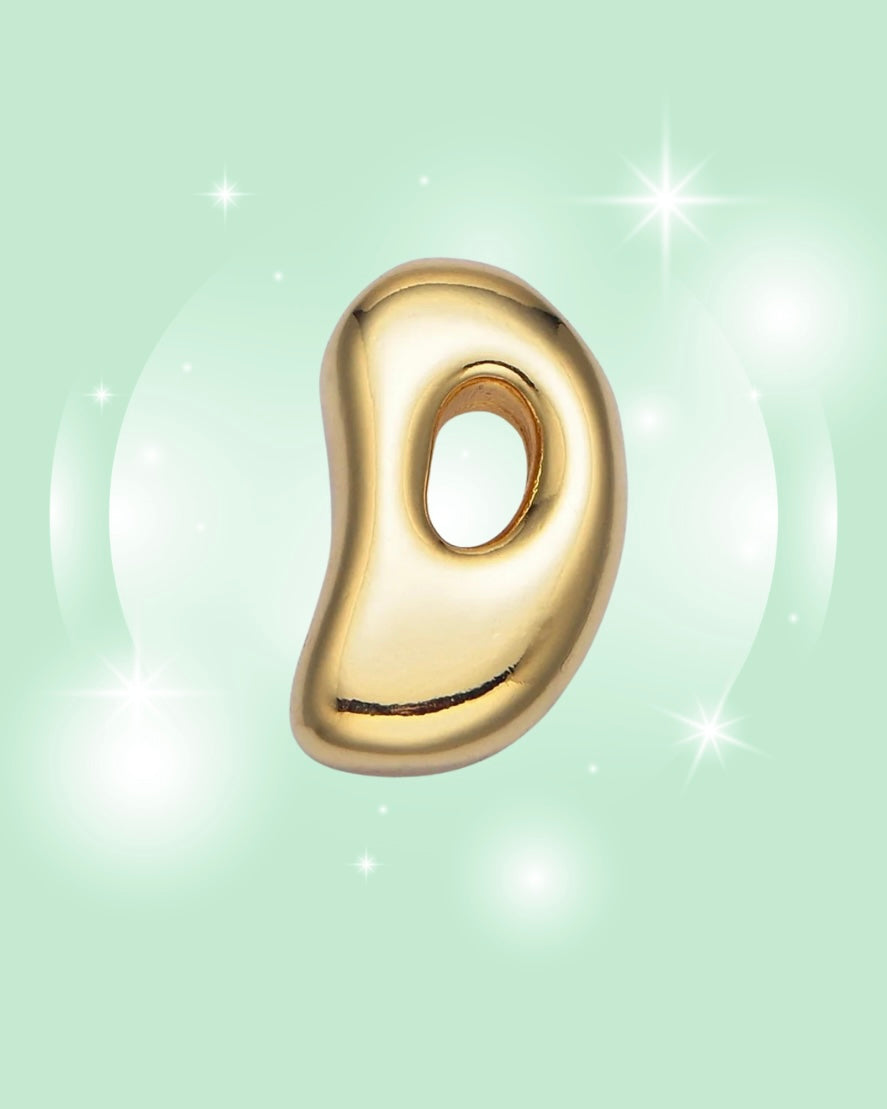 GOLD GROOVY INITIAL NECKLACE