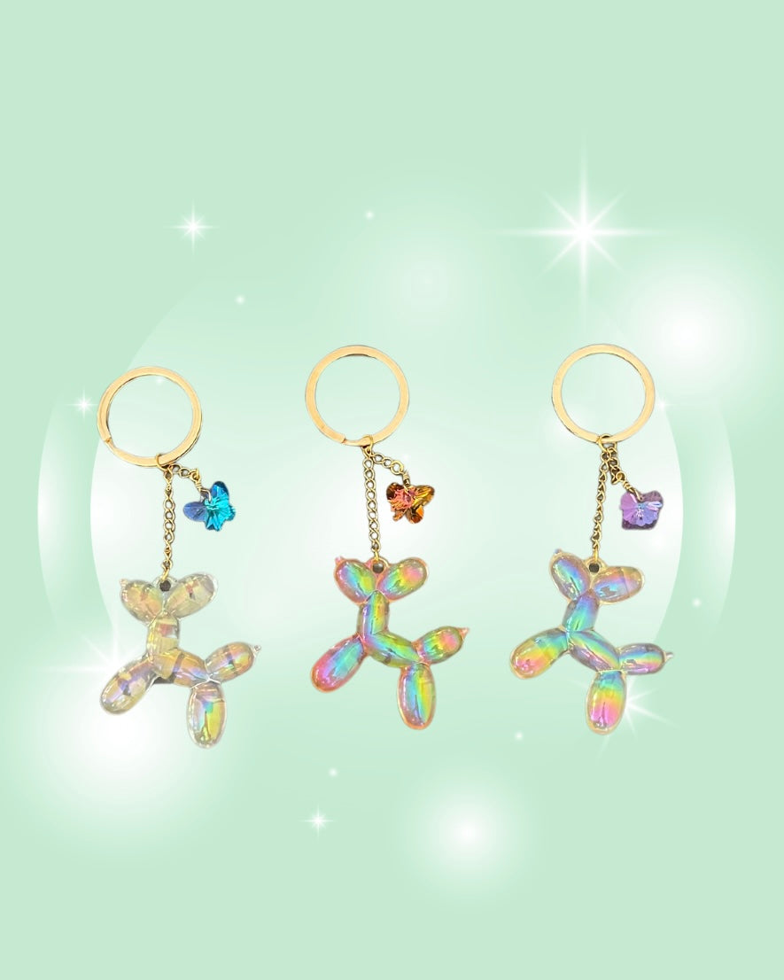 BUTTERFLY BALLOON DOG KEYCHAIN