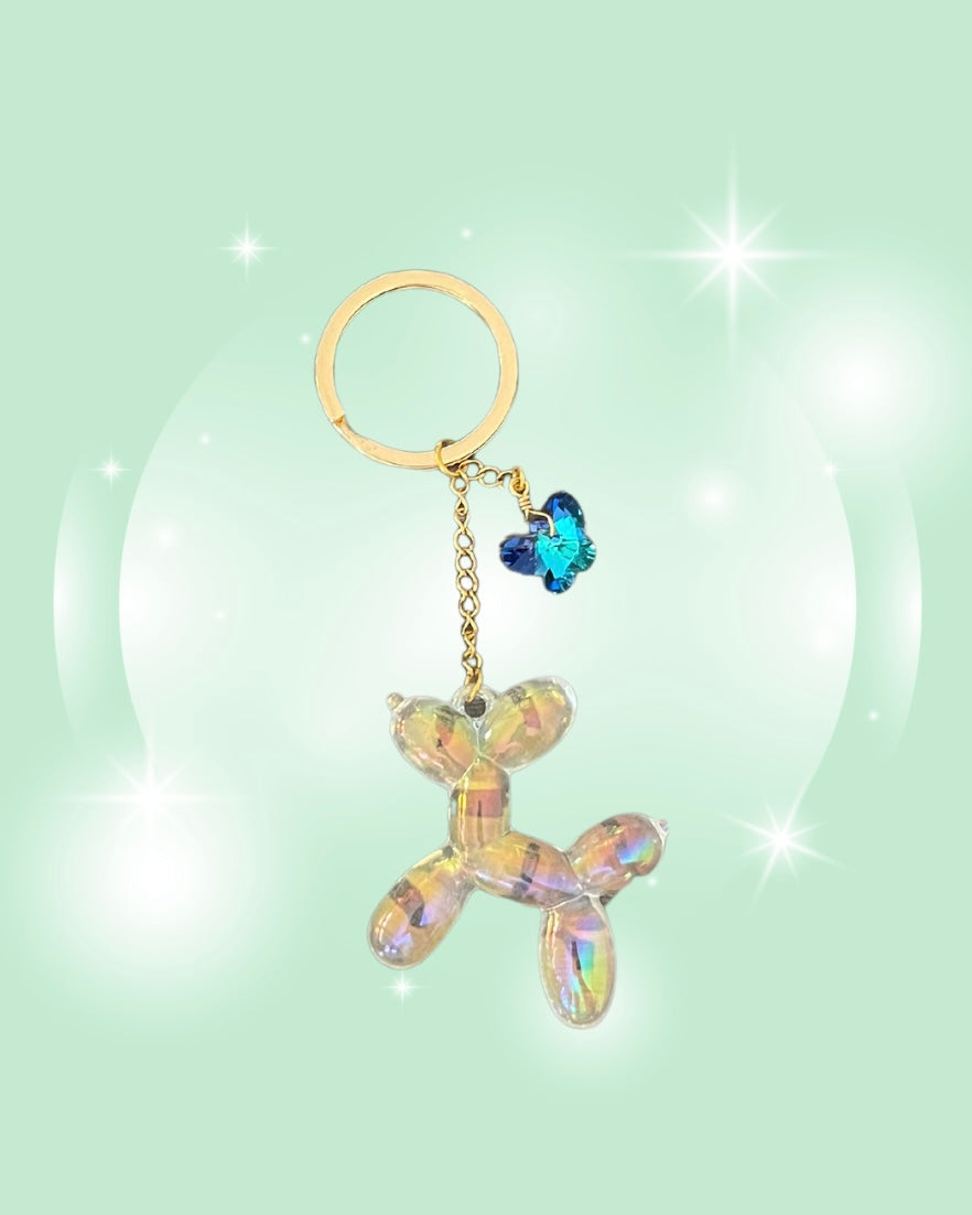 BUTTERFLY BALLOON DOG KEYCHAIN