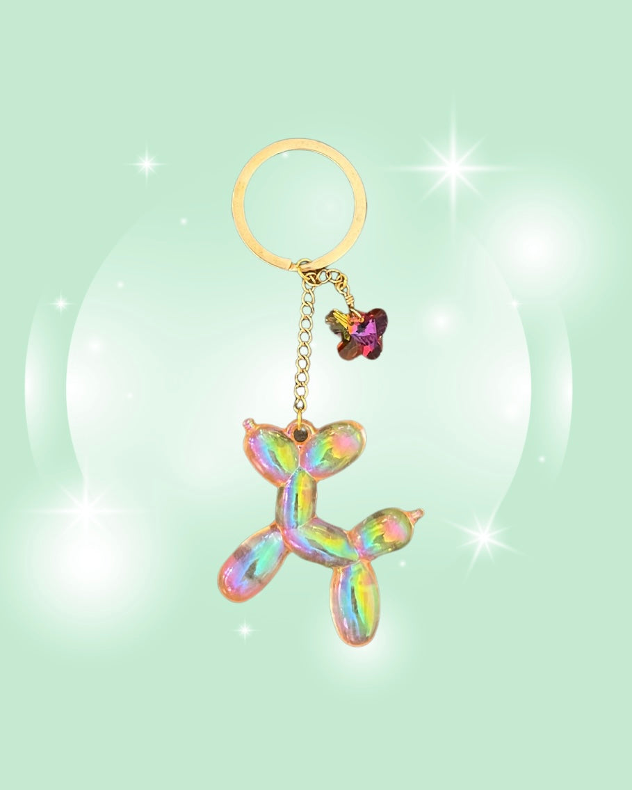 BUTTERFLY BALLOON DOG KEYCHAIN