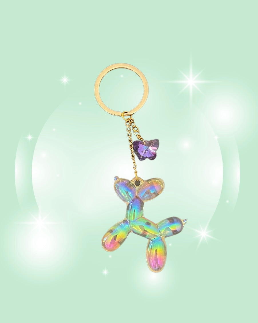 BUTTERFLY BALLOON DOG KEYCHAIN