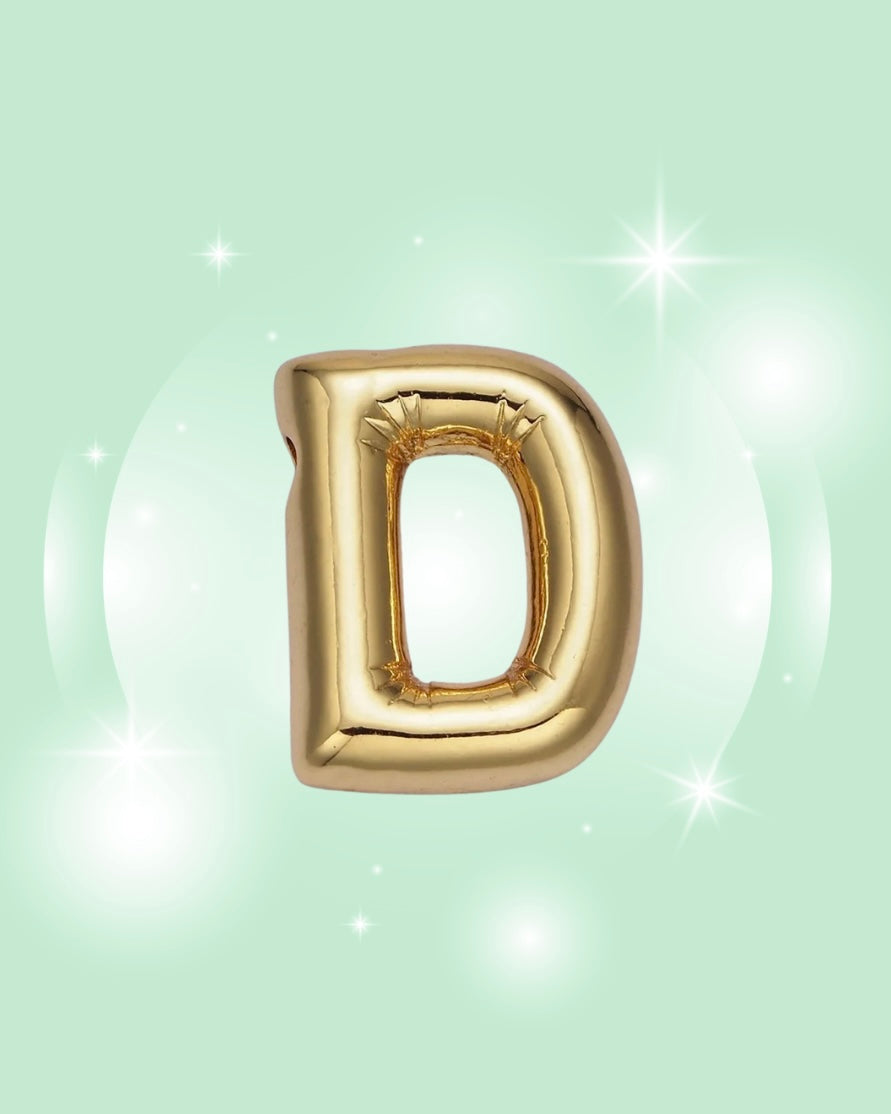 GOLD BUBBLE INITIAL NECKLACE