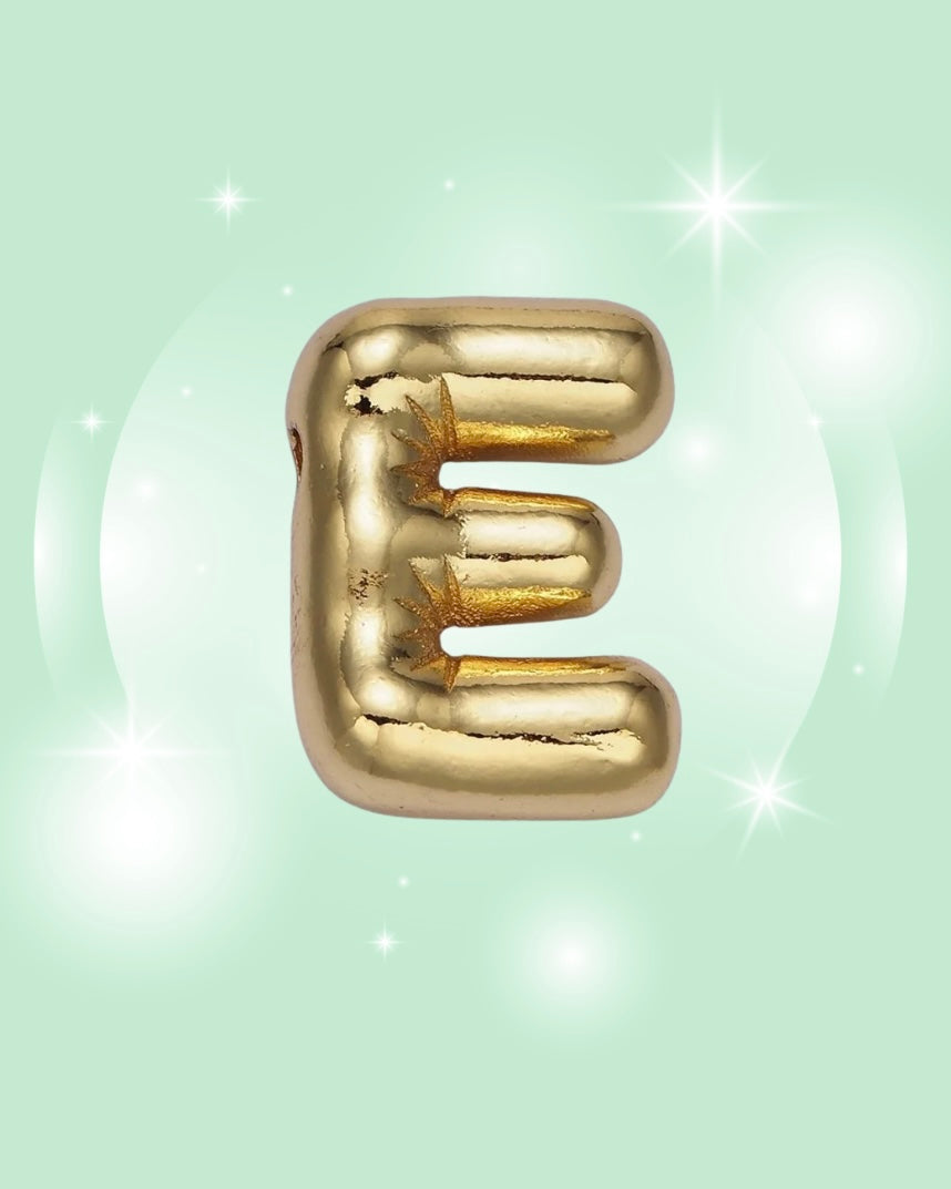 GOLD BUBBLE INITIAL NECKLACE