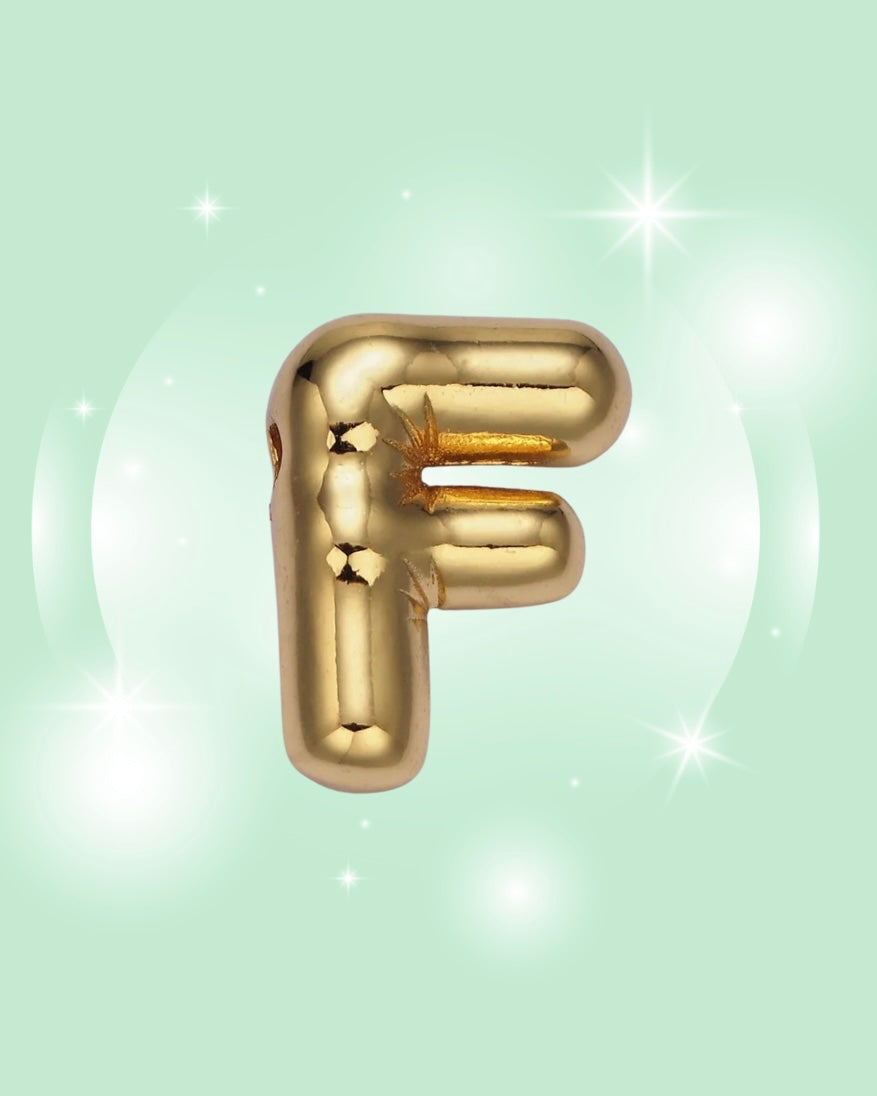 GOLD BUBBLE INITIAL NECKLACE