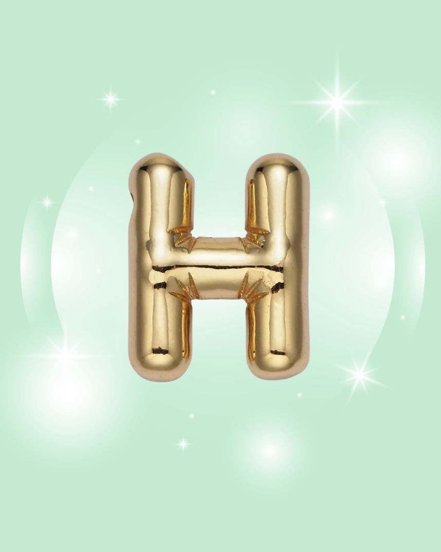 GOLD BUBBLE INITIAL NECKLACE