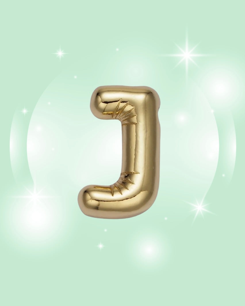 GOLD BUBBLE INITIAL NECKLACE