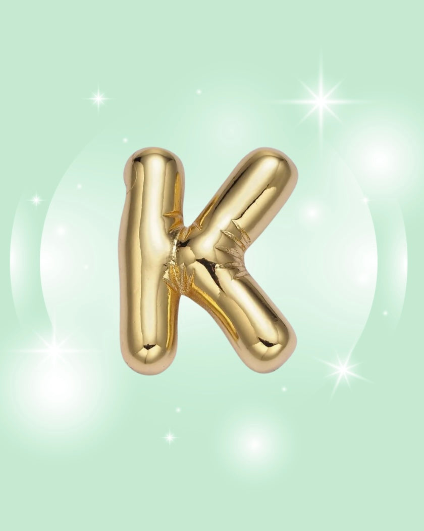 GOLD BUBBLE INITIAL NECKLACE