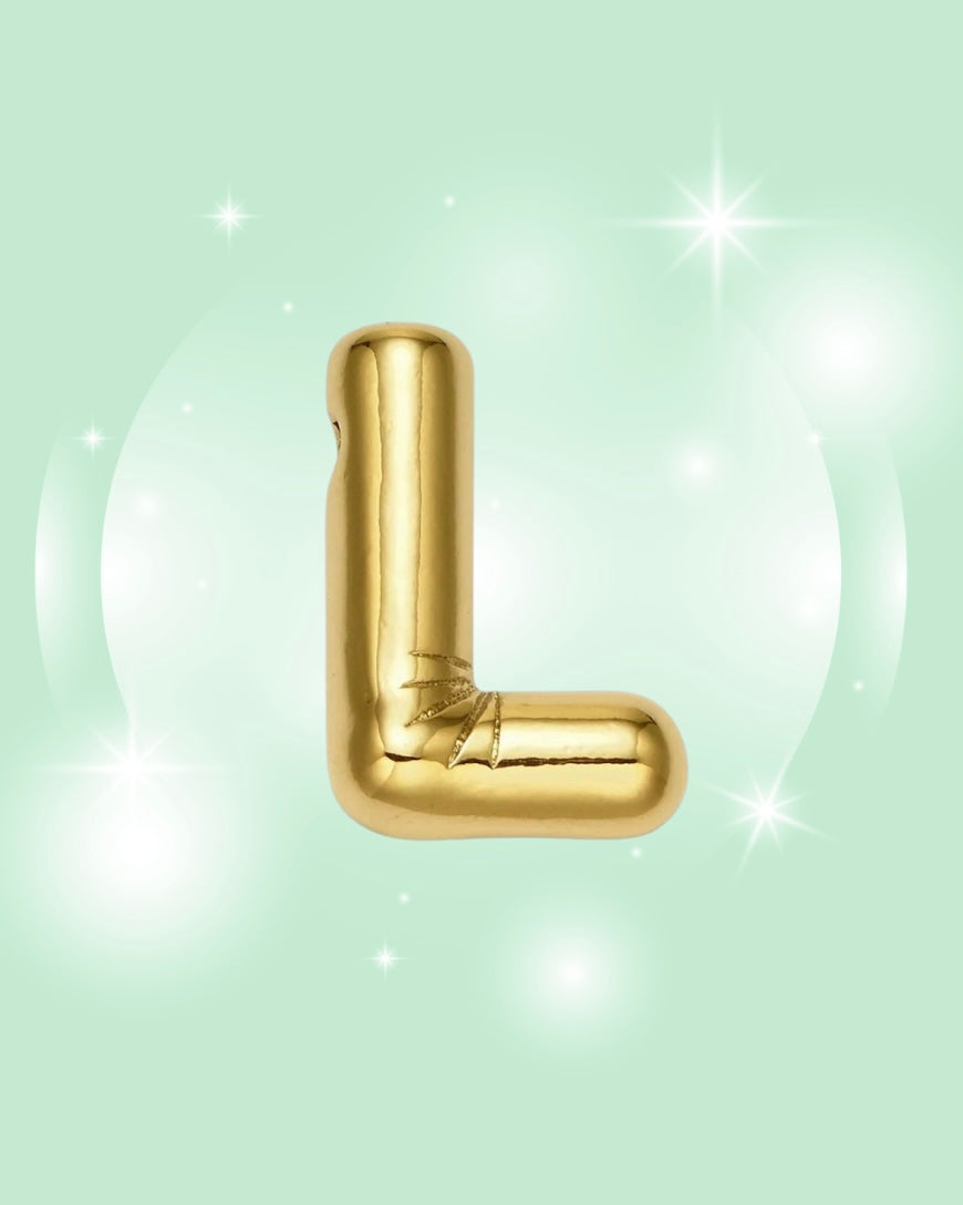GOLD BUBBLE INITIAL NECKLACE