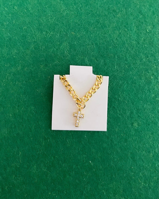 GOLD CROSS CHAIN NECKLACE