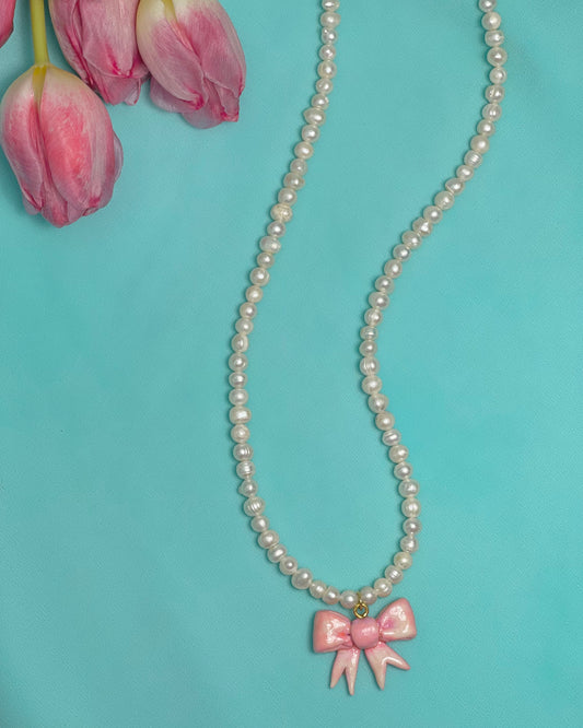 CAMELLIA BOW NECKLACE 🎀