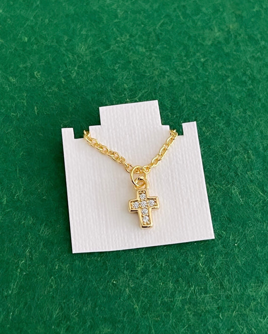 LIL CROSS GOLD CROSS NECKLACE