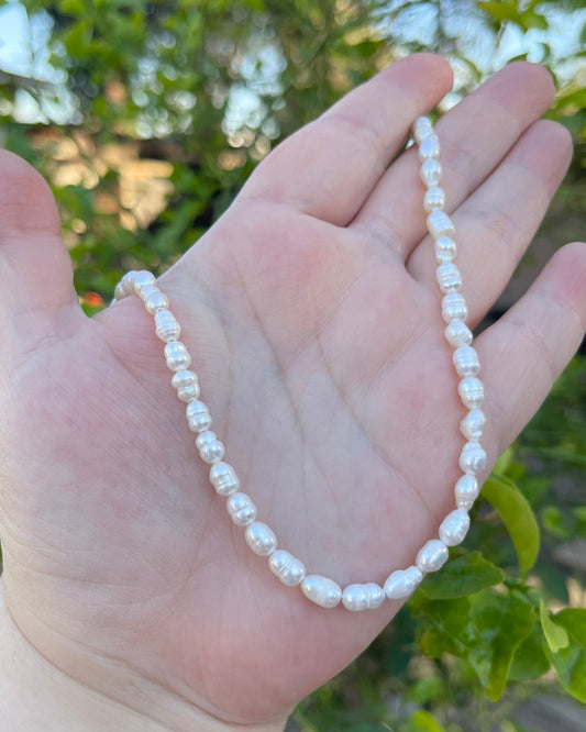 RICE PEARL NECKLACE